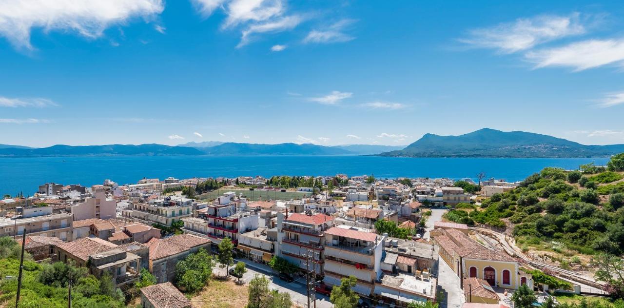 Panoramic View!Penthouse 120Qm Of Sea & Mountain Villa Loutra Edipsou  Dış mekan fotoğraf
