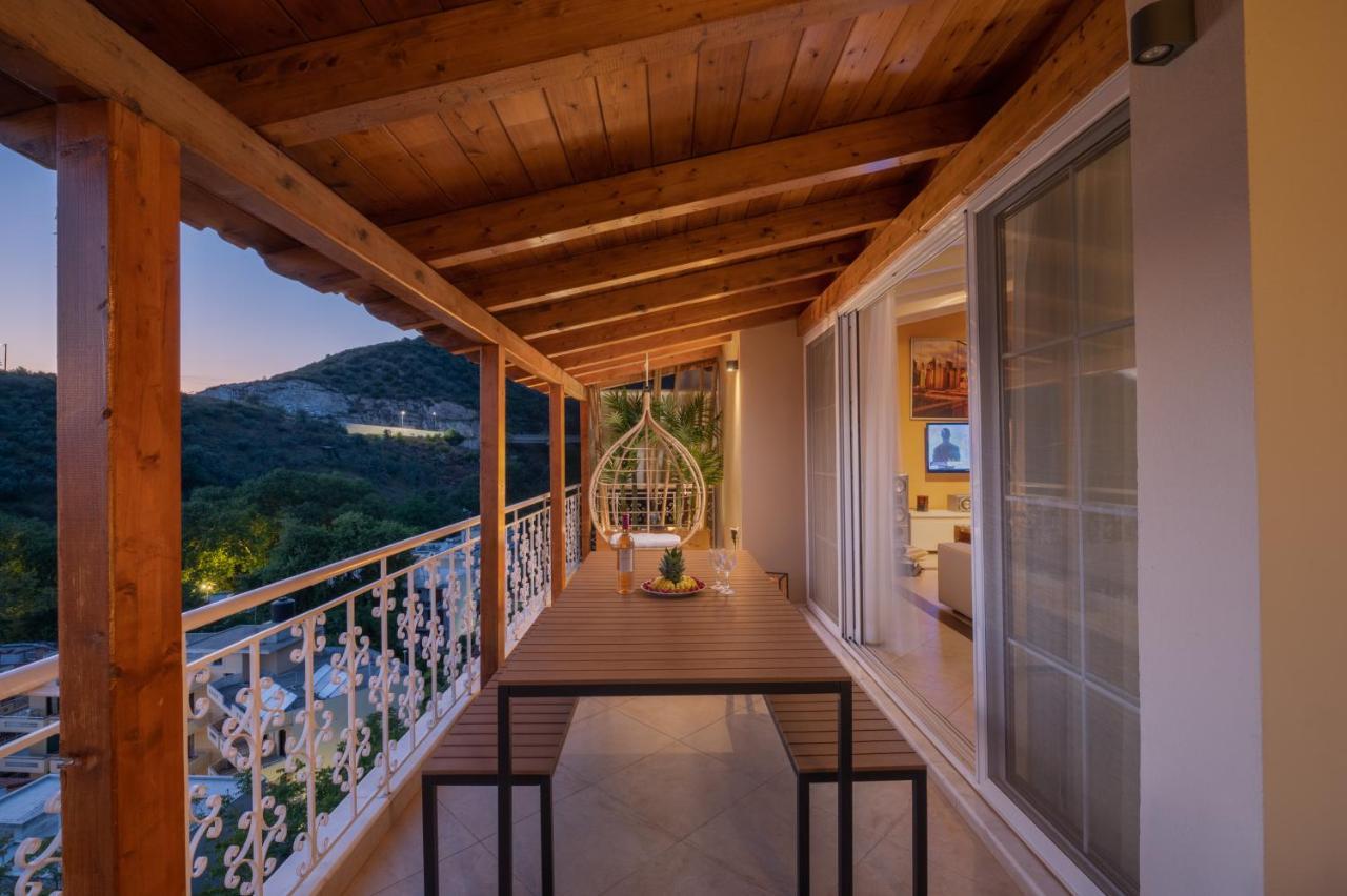 Panoramic View!Penthouse 120Qm Of Sea & Mountain Villa Loutra Edipsou  Dış mekan fotoğraf